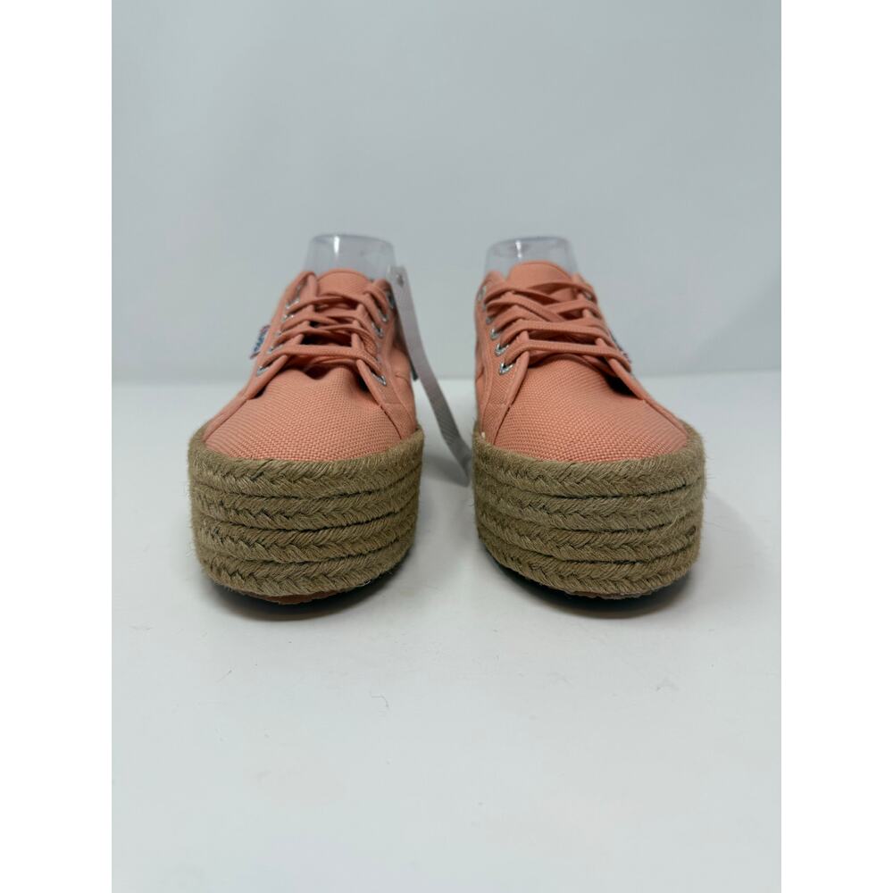 Superga Platform Espadrille Sneakers Women's 9.5 (41) Coral Casual Statement NWT - Picture 5 of 16